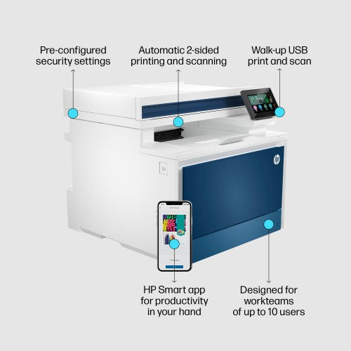 HP Color LaserJet Pro LaserJet Pro 4302fdn Multifunction Color Printer, Ethernet Only; Copier, Scanner