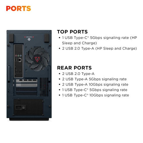 HP OMEN 35L Gaming GT16-0120na Intel® Core™ i7 i7-14700F 32 GB DDR5-SDRAM 1 TB SSD NVIDIA GeForce RTX 5060 Windows 11 Home Tower PC AI PC Black