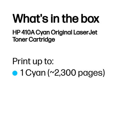 HP CF411A/410A Toner cartridge cyan, 2.3K pages ISO/IEC 19798 for HP Pro M 452
