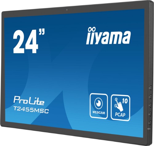 iiyama T2455MSC-B1 computer monitor 61 cm (24") 1920 x 1080 pixels Full HD LED Touchscreen Black
