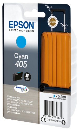 Epson C13T05G24010/405 Ink cartridge cyan, 300 pages 5.4ml for Epson WF-3820/7830