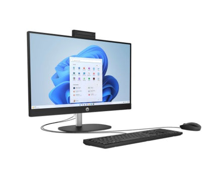 HP 24-cr0041na AMD Ryzen™ 3 7320U 60.5 cm (23.8") 1920 x 1080 pixels All-in-One PC 8 GB LPDDR5-SDRAM 256 GB SSD Windows 11 Home Wi-Fi 6 (802.11ax) Black