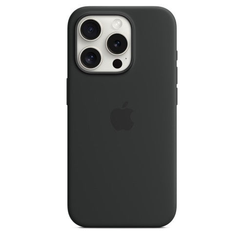 Apple iPhone 15 Pro Silicone Case with MagSafe - Black