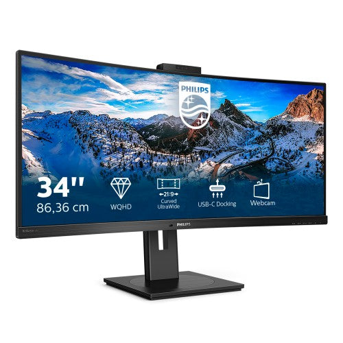 Philips P Line 346P1CRH/00 computer monitor 86.4 cm (34") 3440 x 1440 pixels UltraWide Quad HD LED Black