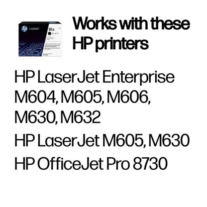 HP CF281A/81A Toner cartridge black, 10.5K pages ISO/IEC 19752 for HP LaserJet M 604/606/630
