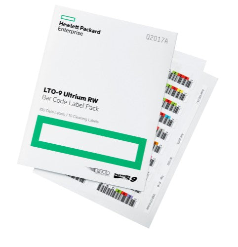 HPE LTO-9 Ultrium RW Bar Code Label Pack