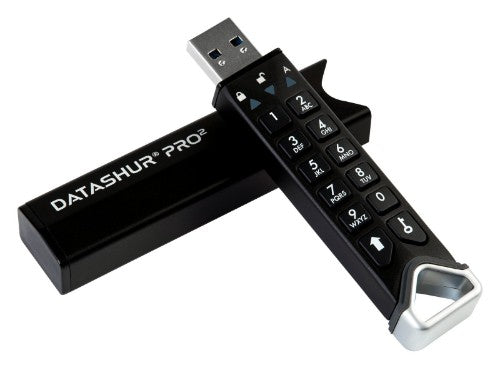 iStorage datAshur PRO2 32 GB | Secure Flash Drive | FIPS 140-2 Level 3 Certified | AES-XTS 256-bit hardware encryption | Password protected | Dust/Water-Resistant |