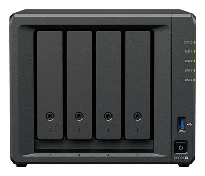 Synology DiskStation DS925+ NAS Ryzen Embedded V1500B 4 GB DDR4 80 TB HDD Black