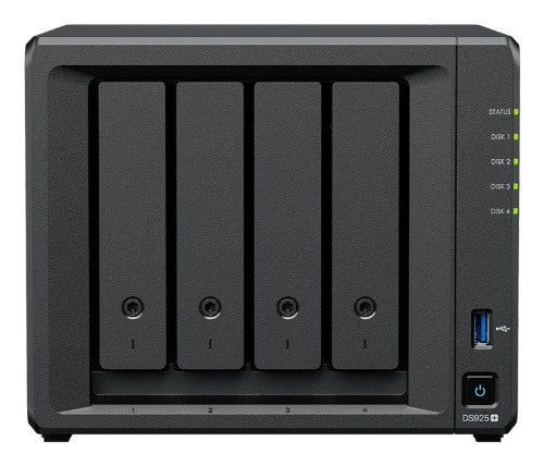 Synology DiskStation DS925+ NAS Ryzen Embedded V1500B 4 GB DDR4 64 TB HDD Black