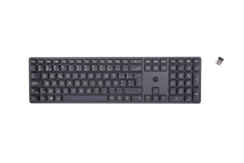 HP 450 Programmable Wireless keyboard RF Wireless + USB AZERTY Belgian Black