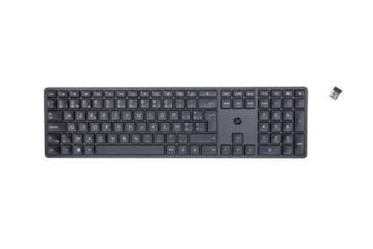 HP 450 Programmable Wireless keyboard RF Wireless + USB AZERTY Belgian Black