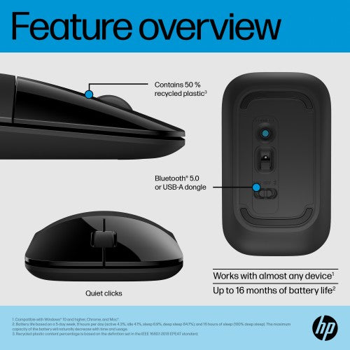HP Z3700 Dual Black Mouse