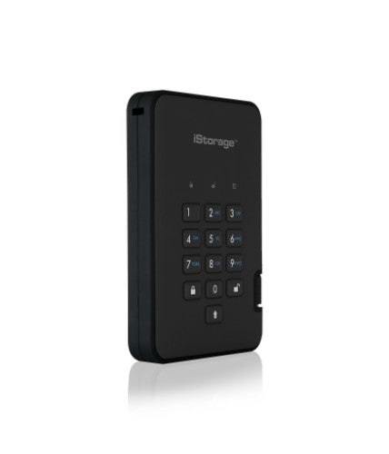 iStorage diskAshur² SSD 1TB Black | Secure Portable Solid State Drive |AES-XTS 256-bit Hardware Encryption | PIN protected | OS & Platform Independent | TAA Compliant |Brute force hack defence | Dust/Water Resistant