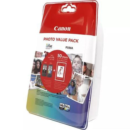 Canon 5224B007/PG-540L+CL-541XL Printhead cartridge multi pack black + color + Photopaper 10x15cm 50 sheet Pack=2 for Canon Pixma MG 2150/MX 370