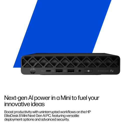 HP EliteDesk 8 G1a Next Gen AI PC Wolf Pro Security Edition Copilot+ PC AMD Ryzen Al 7 350 64 GB DDR5-SDRAM 2 TB SSD Windows 11 Pro Mini PC Black