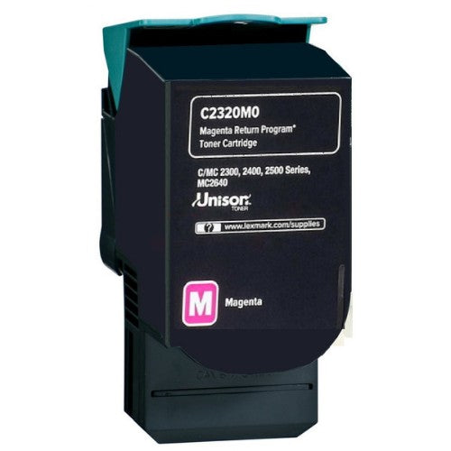 Lexmark C2320M0 Toner-kit magenta return program, 1K pages ISO/IEC 19752 for Lexmark C 2325/2425/2535