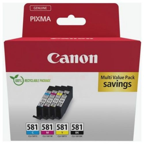 Canon 2103C007/CLI-581 Ink cartridge multi pack Bk,C,M,Y Blister 5.6ml Pack=4 for Canon Pixma TS 6150/8150
