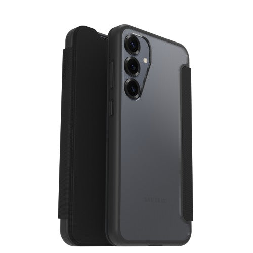 OtterBox React Folio Series for Samsung Galaxy S25+, transparent/black