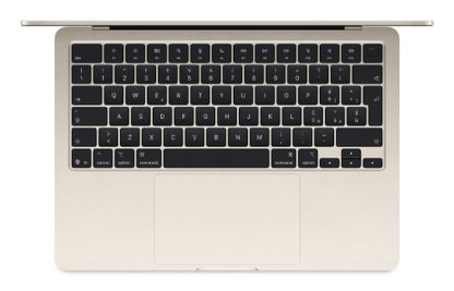 Apple MacBook Air 13-inch : M4 chip with 10-core CPU and 10-core GPU, 16GB, 512GB SSD - Starlight