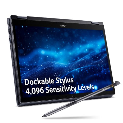 Acer TravelMate TMP414RN-53 I31315U 8/256 W11P EDU Intel® Core™ i3 i3-1315U Hybrid (2-in-1) 35.6 cm (14") Touchscreen WUXGA 8 GB DDR4-SDRAM 256 GB SSD Wi-Fi 6 (802.11ax) Windows 11 Pro Education Black