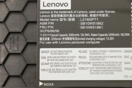 Lenovo 5B10W51861 laptop spare part Battery