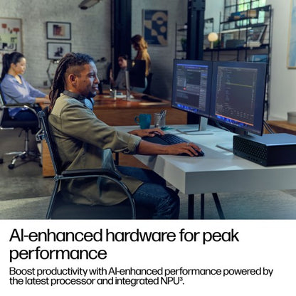 HP EliteDesk 8 G1i AI Intel Core Ultra 7 265 16 GB DDR5-SDRAM 1 TB SSD NVIDIA RTX A400 Windows 11 Pro SFF PC AI PC Black