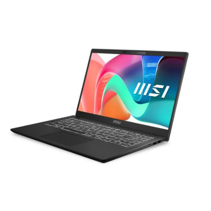 MSI Modern 15 H C2RMG-282UK Intel Core 5 210H Laptop 39.6 cm (15.6") Full HD 16 GB DDR4-SDRAM 512 GB SSD Wi-Fi 6E (802.11ax) Windows 11 Home Black