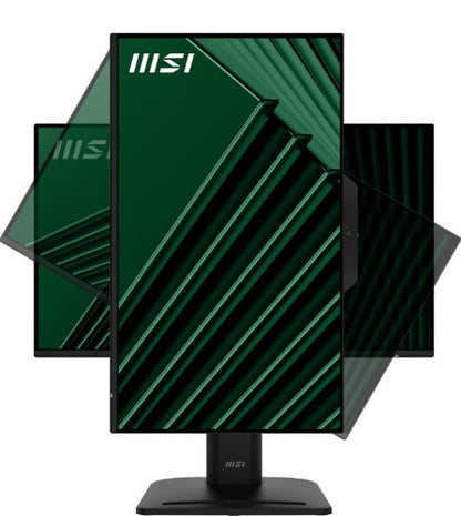 MSI Pro MP242PMG 23.8 Inch Monitor, FHD (1920 x 1080), 120Hz, IPS, 1ms, 1x HDMI 1.4b, 1x DP 1.2a, 1x D-Sub(VGA), 2xUSB 5Gbps Type-A, 1x USB 5Gbps Type-B, Built-in Speakers, Webcam, Anti-Glare, Anti-Flicker, Less Blue light, TÜV Certified, VESA, Kensington