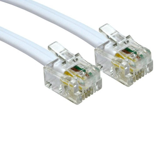 Cables Direct 3m RJ-11/RJ-11 White