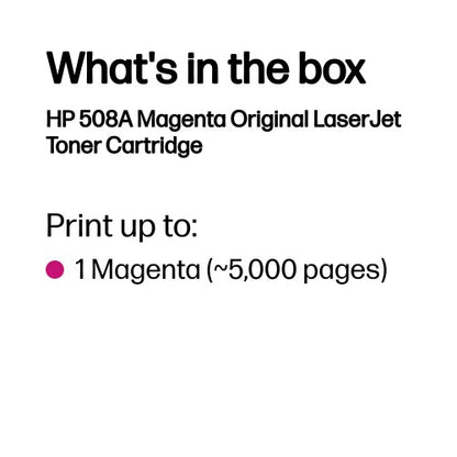 HP CF363A/508A Toner cartridge magenta, 5K pages ISO/IEC 19798 for HP CLJ M 552