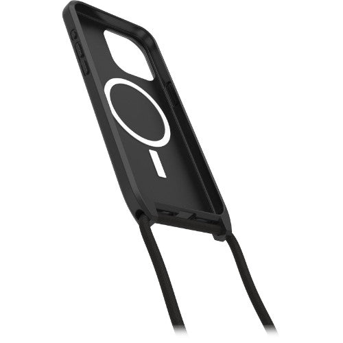 OtterBox React Series Necklace MagSafe for iPhone 15 Pro Max with Strap, Black