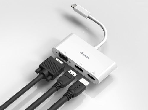 D-Link 3-in-1 USB-C to HDMI/VGA/DisplayPort Adapter