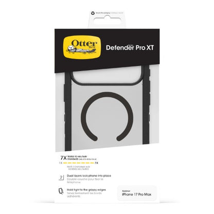 OtterBox Defender Pro XT Clear Series for Apple iPhone 17 Pro Max, transparent/black