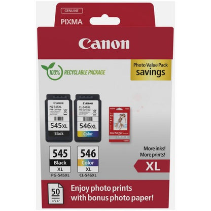 Canon 8286B011/PG-545+CL-546XL Printhead cartridge multi pack black + color high-capacity Blister 13ml + 11ml Pack=2 for Canon Pixma MG 2450