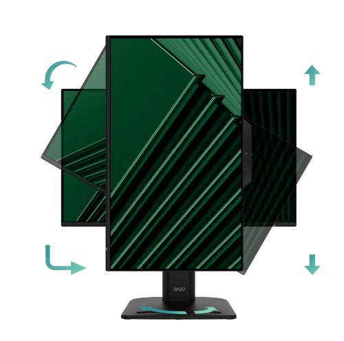 MSI Pro MP242PMG 23.8 Inch Monitor, FHD (1920 x 1080), 120Hz, IPS, 1ms, 1x HDMI 1.4b, 1x DP 1.2a, 1x D-Sub(VGA), 2xUSB 5Gbps Type-A, 1x USB 5Gbps Type-B, Built-in Speakers, Webcam, Anti-Glare, Anti-Flicker, Less Blue light, TÜV Certified, VESA, Kensington