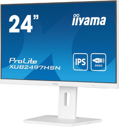 iiyama ProLite XUB2497HSN-W2 computer monitor 60.5 cm (23.8") 1920 x 1080 pixels Full HD LED White