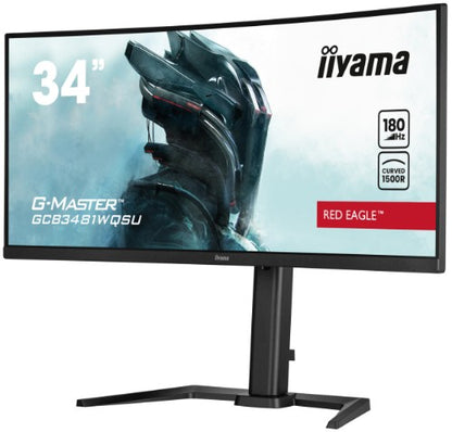 iiyama G-MASTER GCB3481WQSU-B1 computer monitor 86.4 cm (34") 3440 x 1440 pixels UltraWide Quad HD LCD Black