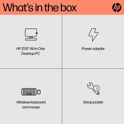 HP 24-cr0035na AMD Ryzen™ 5 7520U 60.5 cm (23.8") 1920 x 1080 pixels All-in-One PC 8 GB LPDDR5-SDRAM 512 GB SSD Windows 11 Home Wi-Fi 6 (802.11ax) White
