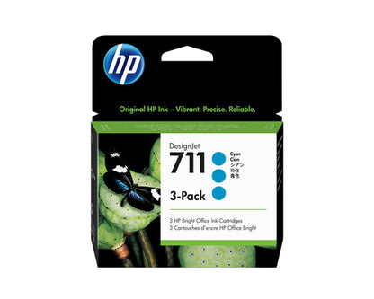 HP CZ134A/711 Ink cartridge cyan 29ml Pack=3 for HP DesignJet T 520