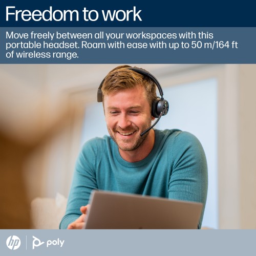 HP Poly Voyager 4310-M Microsoft Teams Certified USB-C Headset +BT700 dongle +Charging Stand