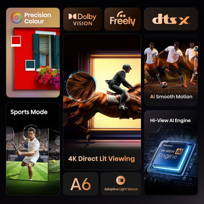 Hisense 55" E6QTUK 4K Ultra HD Smart TV with Freely