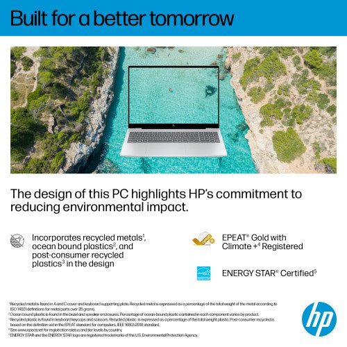 HP OmniBook 7 16-az0000na Intel Core 7 240H Laptop 40.6 cm (16") 2K 24 GB DDR5-SDRAM 1 TB SSD Wi-Fi 6E (802.11ax) Windows 11 Home Silver