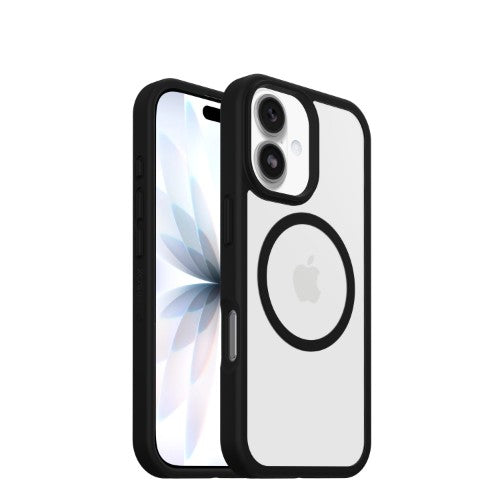OtterBox React MagSafe Series for Apple iPhone 17, Black Crystal, transparent/black