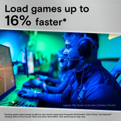 Crucial T500 500 GB M.2 PCI Express 4.0 NVMe 3D TLC NAND