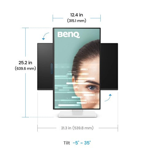 BenQ GW2490TC computer monitor 61 cm (24") 1920 x 1080 pixels Full HD LED Black, White