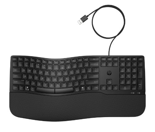HP 485 CFT WD KBD keyboard Office USB Black