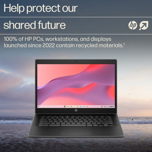 HP Fortis G1i 14 inch Chromebook Intel® N N150 35.6 cm (14") Touchscreen Full HD 8 GB LPDDR5x-SDRAM Wi-Fi 6E (802.11ax) ChromeOS Black