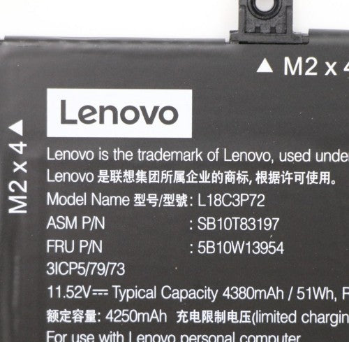 Lenovo 5B10W13954 laptop spare part Battery