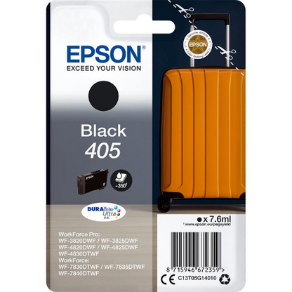 Epson C13T05G14010/405 Ink cartridge black, 350 pages 7.6ml for Epson WF-3820/7830