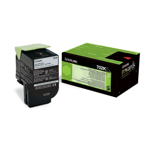 Lexmark 70C20K0/702K Toner-kit black return program, 1K pages ISO/IEC 19798 for Lexmark CS 310/510